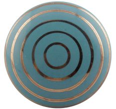 Sea Green Striped Ceramic Flat Cabinet Knobs Online